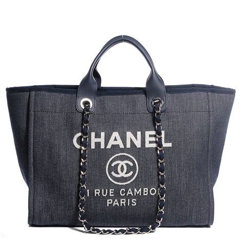 chanel blue tote bag.